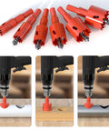 XDENGP 6-piece bi-metal hole saw kit with 5/8–1-3/8 in cutters for wood, plastic, drywall and soft metal