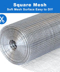 Heavy Duty Half Inch Hardware Cloth 19 Gauge 48 By 100 Feet Mild Steel Wire Mesh Fence Roll unrolled showing square mesh structure.