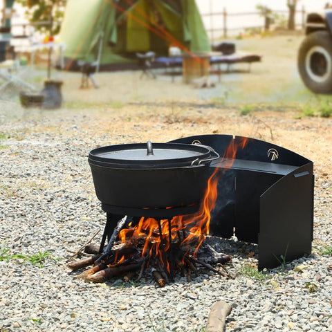 Folding Campfire Tripod For Cooking, Portable Camping Tripod Stand for Bonfire Fire Pit with Dutch Oven over open fire