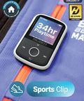 Close-up of Bluetooth MP3 Player With Sports Clip And Earbuds Included, Expandable To 128GB, HD Color Screen, 34 Hours Battery Life