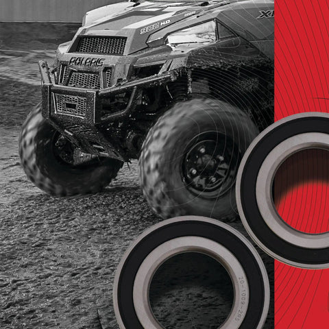 Premium Wheel Bearing Replacement Kit For Polaris Sportsman 800 Efi Atv 1996 To 2018 on muddy terrain with sealed bearings.