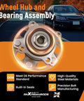 Rear Wheel Bearing And Hub Assembly 512353 For Honda Accord 2008 2012 And Acura TSX 2009 2014 5 Lug With ABS in front of car