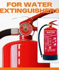100 Psi Pressure Gauge For Portable Water Fire Extinguishers With One Eighth Inch NPT Thread Beefy Stainless Steel Body Clear Dial Replacement Part One Pack, close-up on extinguisher