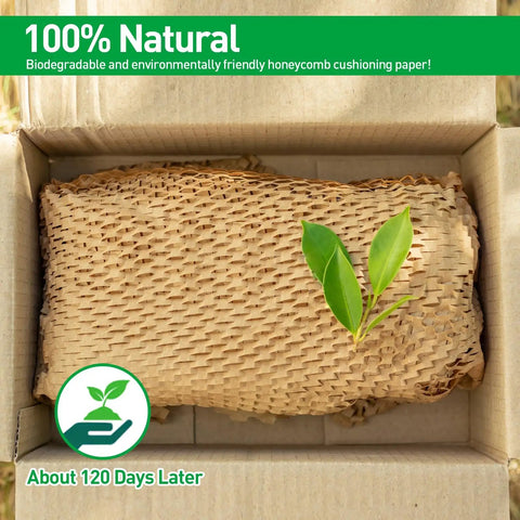 Eco Friendly Honeycomb Packing Paper Cushioning Wrap Sheets Biodegradable Kraft Paper Alternative To Bubble Wrap in a box