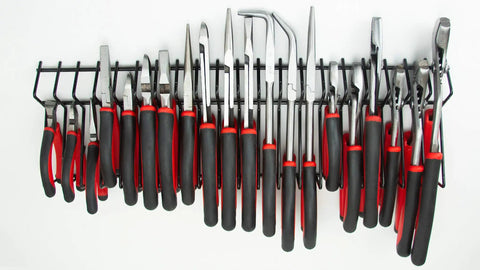 Extreme Leverage Pliers Tool Set 20pc For Mechanics And Electricians With Drop Forged Carbon Steel Construction on rack