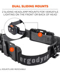 Skullerz 8980 Universal Headlamp Strap with sliding mounts for secure fit and adjustable stretchable nylon band