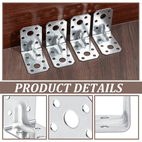 Pack Of Sixty Two By Two Inch Steel L Brackets For Wood heavy duty corner braces mounted for cabinet build out.