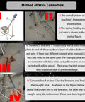 Method of wire connection for Beefy Stainless Steel Vertical Screw Conveyor Feeder electrical setup instructions.