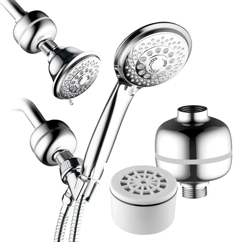 Replacement Enriched KDF Cartridge For Compact Universal Shower Filter And Filtered Handheld Or Fixed Shower Heads, Keeps Hard Water In Check, Works With 36F To 113F Temperature Range, Includes Calcium Sulfite And Activated Carbon For Cleaner Water