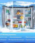 Upgraded OEM Beefed Up Refrigerator Evaporator Fan Motor fixing cooling issues in a frozen fridge image