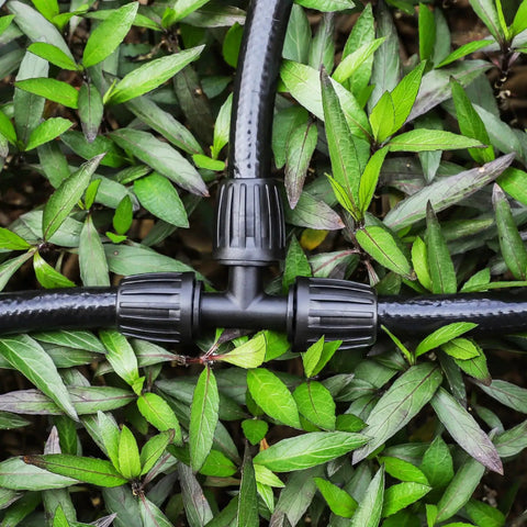 Six Pack Half Inch Drip Irrigation Tee Connectors Barbed Lock Fittings For Half Inch Tubing Leak-Proof 3-Way Coupler