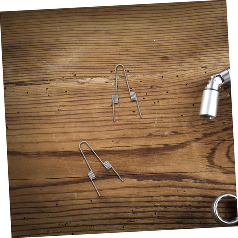 Heavy Duty Dual Torsion Spring Kit for Trash Can Lids, Top Tier Stainless Steel 4 Pack With 1.6mm Wire For Smooth Operation And Quick Lid Snap Back in Kitchen DIY Repair Projects You Gonna Love on wood surface