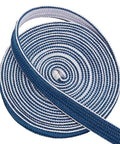 Dope Silk Ito Sageo Wrapping Cord 9.8 Ft Blue And White 0.4 Inch Wide For Sword Handle Tsuka Tsukamaki Scabbard Decorative Rope Closeup