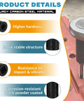 Magnetic Tap Socket Kit With 11 Pieces 1/4 And 3/8 Drive Fits 1/2 And 1/8 NPT Taps And 12mm Metric Taps material features