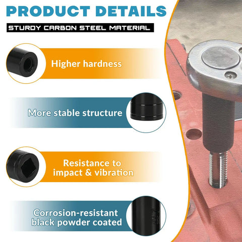 Magnetic Tap Socket Kit With 11 Pieces 1/4 And 3/8 Drive Fits 1/2 And 1/8 NPT Taps And 12mm Metric Taps material features