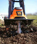 Electric Tiller And Cultivator With 14 Inch Till Width And Powerful 10 Amp Motor For Easy Garden Prep in action