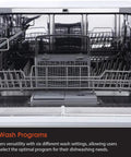 Interior view of Real Deal Compact Countertop Dishwasher For Modern Kitchens with six place settings and stainless steel tub.