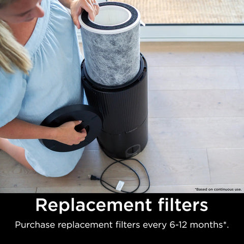 Person installing Replacement Filter For HP200 Series Air Purifiers With True HEPA Anti Allergen Filtration Odor Guard