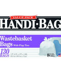 Box of 8 Gallon Trash Bags 0.6 Mil Thick White 22 By 24 Inches Value Pack Box Of 130 for home and office cleanup