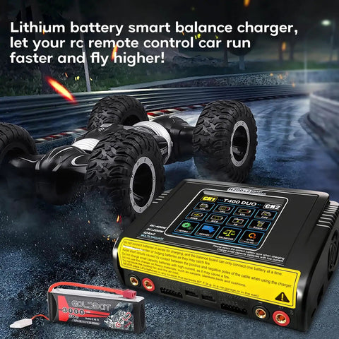 Dual Channel RC Lipo Battery Charger With Touchscreen LCD Display For RC Hobbyists 200W AC 400W DC Output 12A Per Channel