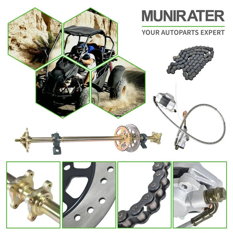 44 Inch Go Kart Rear Live Shaft Sleeve Sprocket Brake Hub Kit Replacement For Go Cart Built To Last Ready To Roll Easy Bolt On Upgrade With Metal Axle Compatible Rugged Durable Replacement Part For Most Go Kart Models