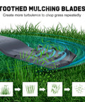 Mulching Blades For Toro Time Cutter 50 Inch Deck Zero Turn Mower Compatible With MX5000 MX5050 MX5060 SS5000 115-5059-03 110-6837-03 Replacement Blades showing grass mulching effect
