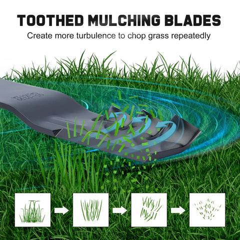 Mulching Blades For Toro Time Cutter 50 Inch Deck Zero Turn Mower Compatible With MX5000 MX5050 MX5060 SS5000 115-5059-03 110-6837-03 Replacement Blades showing grass mulching effect