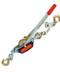 2 Ton Heavy Duty Come Along Puller With 3 Hooks Dual Gear Power Ratchet Steel Cable Winch Hand Operated for Lifting and Dragging