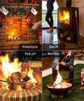 32 Inch Heavy Duty Campfire Poker With Wooden Handle For Fire Pit outdoors or indoors, used at fireplace, stove, fire pit, bonfire.