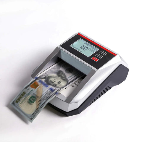 Digital display of Two In One Counterfeit Money Detector And Bill Counter With UV MG IR RGB 2D Size Detection