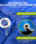 Heavy Duty Poly Tarp That Keeps It Dry And Tough As Nails 30 By 40 Inches Blue With Grommets Every 3 Feet Weatherproof Cover