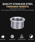 Quality stainless steel threaded inserts from M12X1.5 Thread Repair Kit With Stainless Steel Inserts For Stronger Threads Includes Drill Tap Counterbore Install Driver And Ten Inserts In A Custom EVA Case For Quick Easy Repairs
