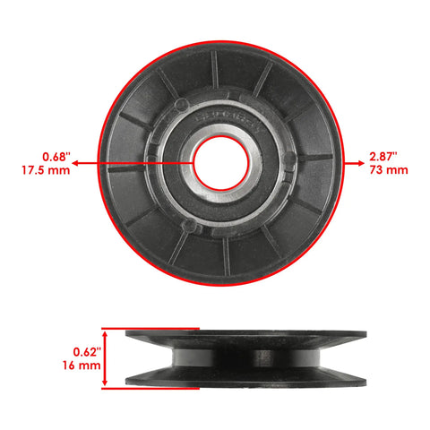 Idler Pulley With V Belt Kit For John Deere 100 Series And Scotts Lawn Tractors With 42 Inch Deck DIY with measurements