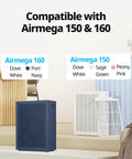 Airmega 150 Replacement Filter Set With HEPA And Activated Carbon Filters AP-1019C-FP Two Pack for air purifier models 150 & 160