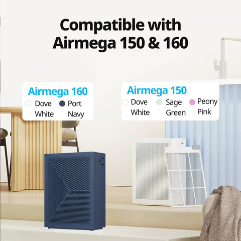 Airmega 150 Replacement Filter Set With HEPA And Activated Carbon Filters AP-1019C-FP Two Pack for air purifier models 150 & 160