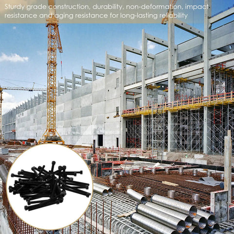 Construction site with inset of M5x50mm Hex Socket Head Screws Fully Threaded Steel Bolts with Black Oxide Finish