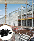 Construction site with scattered 50pcs M5x50mm Hex Socket Bolts Black Steel Heavy Duty Fully Threaded Screws For Furniture And Industrial Use