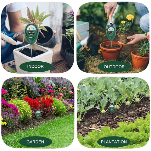 Two Pack Soil Moisture Meter For Gardens And Lawns, Easy To Read Plant Water Monitor in various plant settings