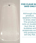 Clear Anti Slip Coating For Bathtub And Shower With Textured Non Slip Grip To Stop Slips On Slippery Tubs And Shower Floors 4 Oz Safe Traction For Kids Seniors And Post Surgery - Milky coating drying clear on tub.