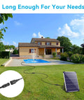 10 Foot Extension Cord For Solar Water Fountain Pump With Waterproof Connector extending from solar panel to garden fountain
