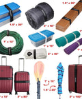 Heavy Duty Cinch Straps 2 Inch By 60 Inch 6 Pack Built Tough Multipurpose With Strong Gripping Hook And Loop Securing Straps used on luggage, cables, and mats