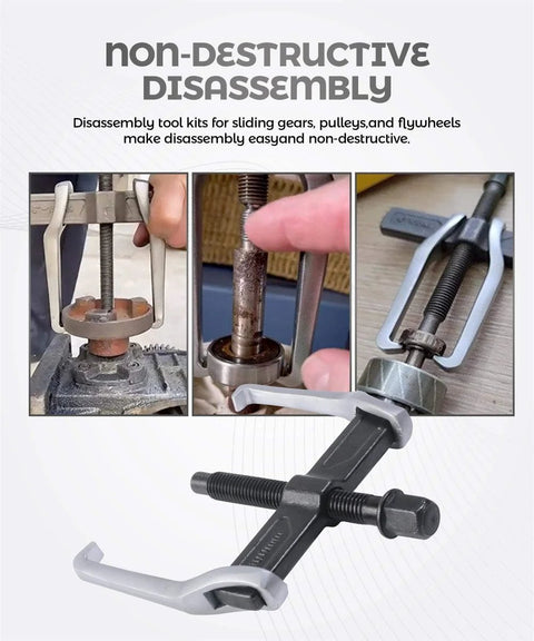 Two Jaw Gear Puller Set For Automotive Use, 4 Inch Adjustable Bearing Puller For External And Internal Removal of Pulleys