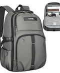 Airline Approved 35L Travel Backpack Under Seat Carry On Water Resistant 15.6 Inch Laptop Compartment For Men And Women in Gray