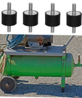 Heavy Duty Rubber Vibration Reduction Mounts For Equipment, Shock Absorber Isolators For Fitness Gear, HVAC Units, Bicycles And Air Compressors, Built Tough To Damp Vibration And Prevent Deformation, black rubber stud mount for air compressor