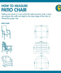 Guide to measuring patio chair for Ultimate Waterproof Patio Lounge Chair Cover For All Weather Protection.