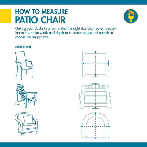 Guide to measuring patio chair for Ultimate Waterproof Patio Lounge Chair Cover For All Weather Protection.
