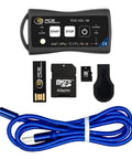 Compact 3 Axis Accelerometer For Vibration And Environmental Monitoring Up To 800 Hz With Temperature Humidity Air Pressure And Light Detection Includes 32 GB SD Card In A Small Pocketable Design For Field Use with USB cable, microSD adapter, card and holder