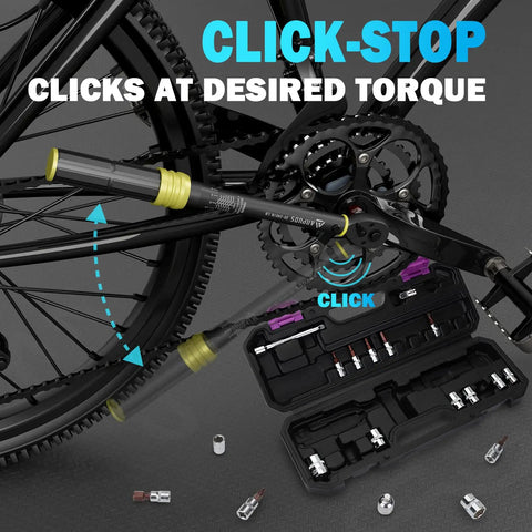 Digital Torque Adapter Half Inch With 20 To 240 Inlb Range Plus Minus Two Percent Accuracy Buzzer And LED Flash Alerts Wrench Converter Set used on bike chain