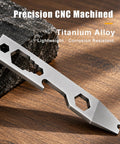 Absolute Badass Titanium EDC Pry Bar And Multi Wrench Combo For Daily Grind And Quick Fixes Compact Pocket Tool showing precision CNC machined titanium alloy.