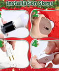 Installation steps for Two Pack Blow Mold Light Kit Replacement For E27 E26 Base Bulbs With On Off Switch And Fuse Plug